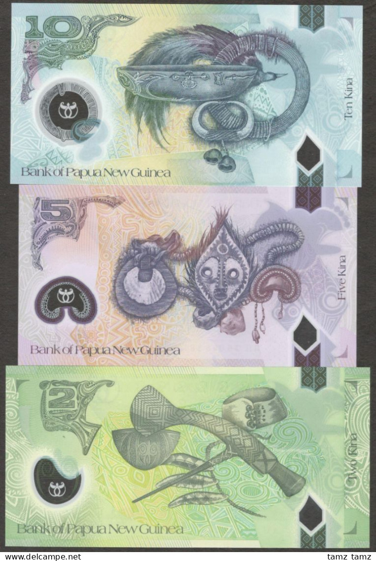 Full Set 6 Pcs Papua New Guinea 2 5 10 20 50 100 Kina Polymer 2012 - 2016 GEMUNC - Papua-Neuguinea