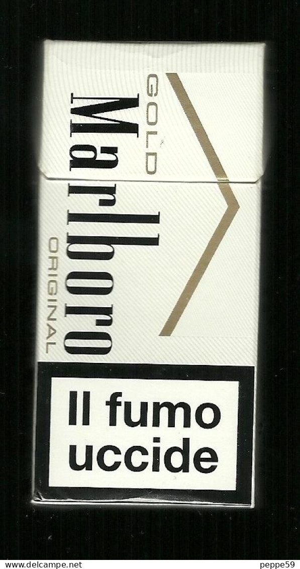 Tabacco Pacchetto Di Sigarette Italia - Malboro Gold Original Da 10 Pezzi N.01 ( Vuoto ) - Estuches Para Cigarrillos (vacios)