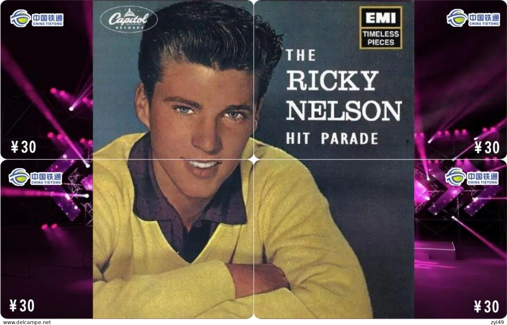M14025 China Phone Cards RICKY NELSON 75pcs - Musique