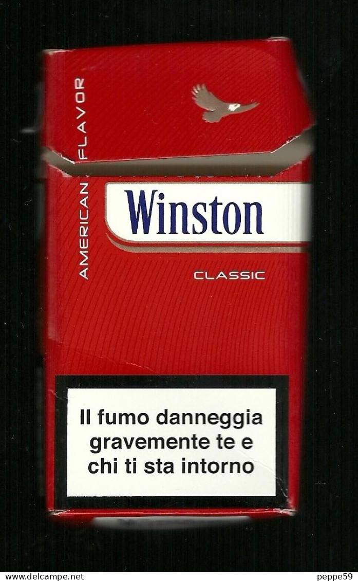 Tabacco Pacchetto Di Sigarette Italia - Winston Classic Da 20 Pezzi N.03 ( Vuoto ) - Sigarettenkokers (leeg)