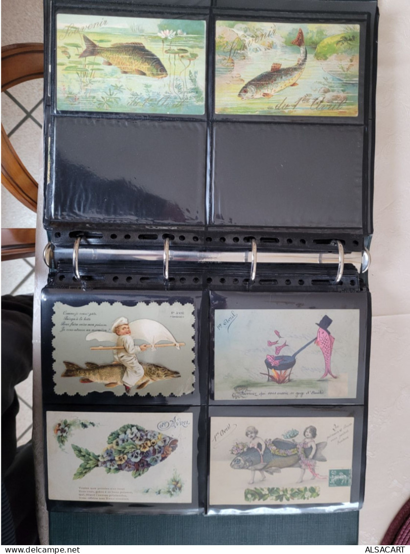 belle collection de cartes premier avril poisson d'avril , cartes pas courantes , possibilité de détailler
