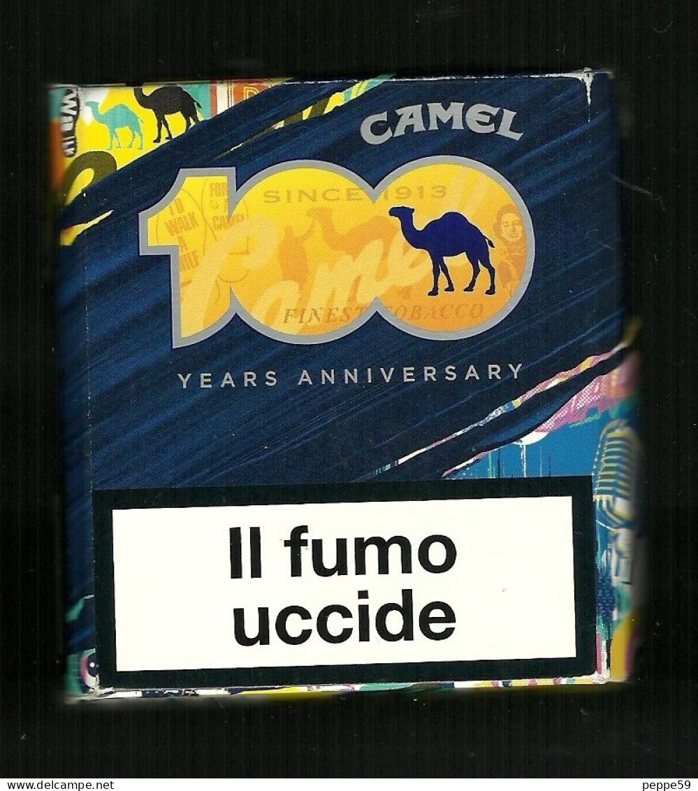 Tabacco Pacchetto Di Sigarette Italia - Camel 100 Anni Da 20 Pezzi ( Vuoto ) - Sigarettenkokers (leeg)