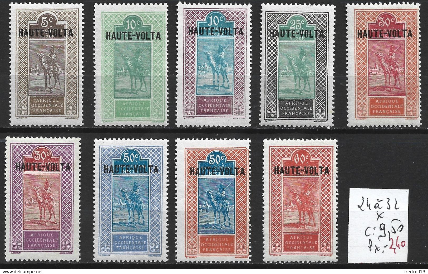 HAUTE-VOLTA 24 à 32 * Côte 9.50 € - Unused Stamps