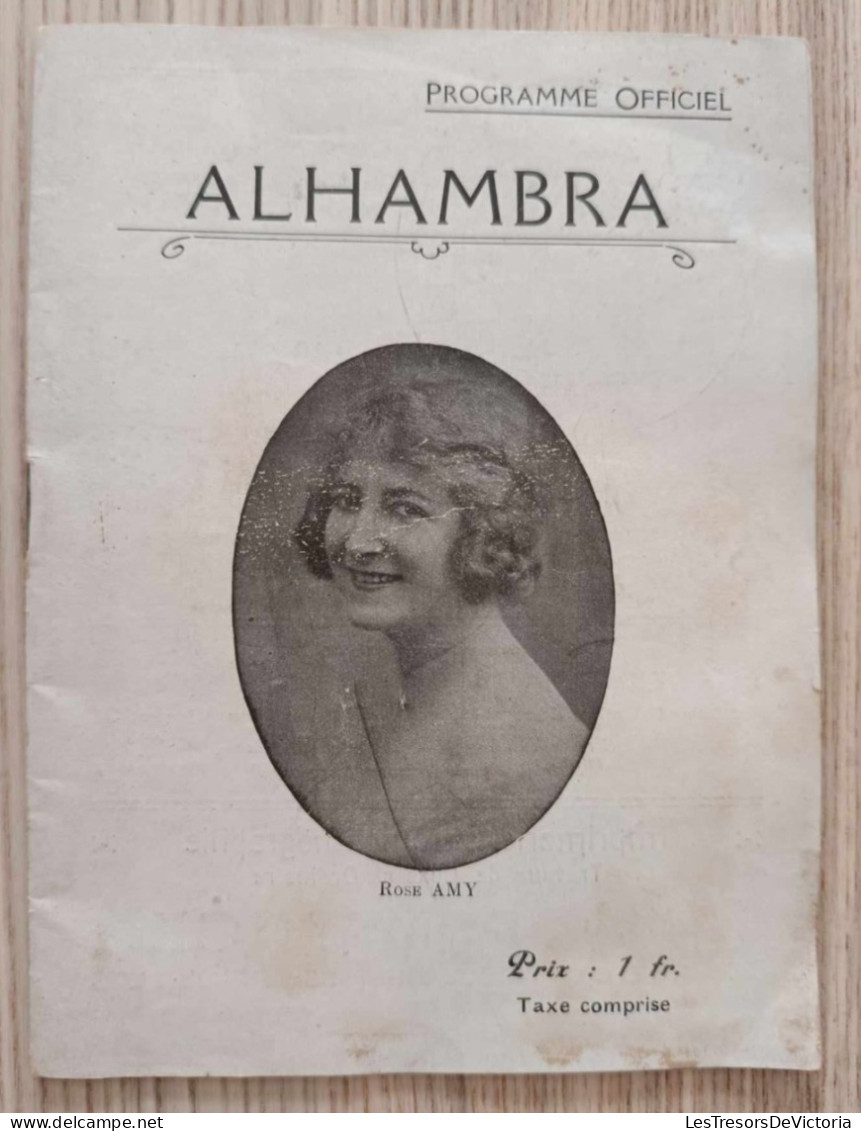 Programme - Programme Offilciel Alhambra - Rose Amy - La Revue Merveilleuse - Programmi