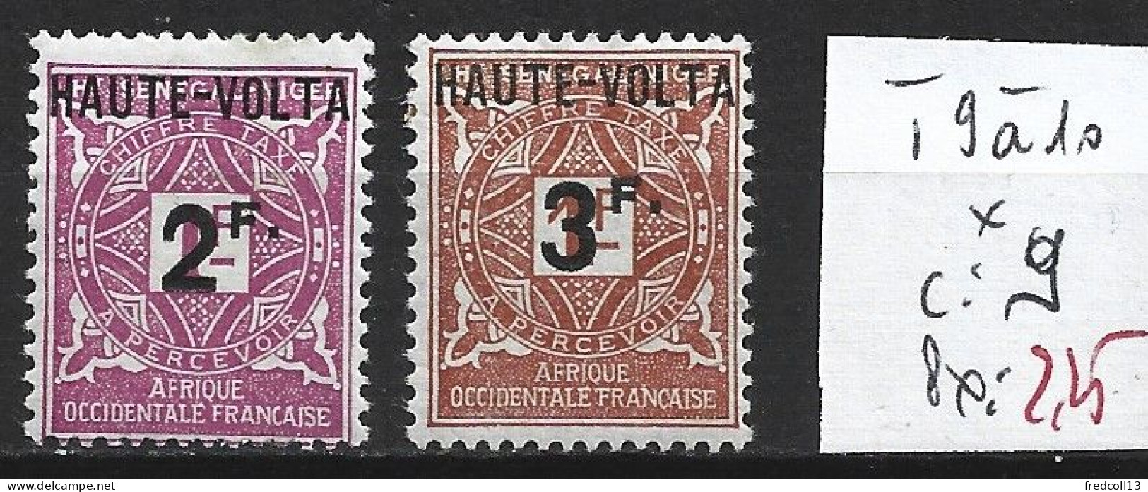 HAUTE-VOLTA TAXE 9-10 * Côte 9 € - Unused Stamps