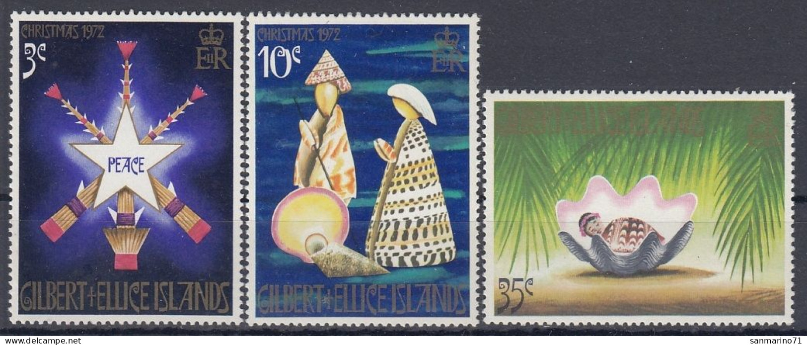 GILBERT ISLANDS 198-200,unused,Christmas 1972 (**) - Gilbert- Und Ellice-Inseln (...-1979)