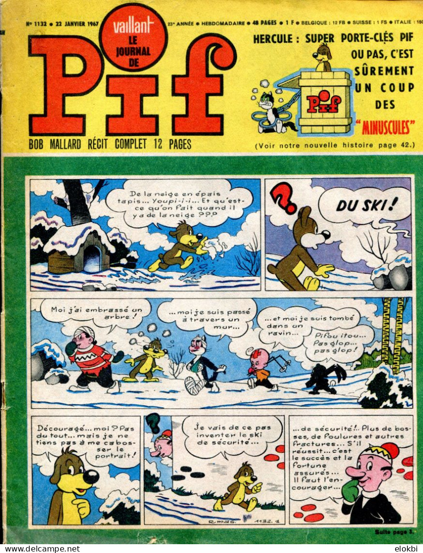 Vaillant Le Journal De Pif N°1132 - Récit Complet De Bob Mallard Et Puchon "Ramenons Les Vivants" - Vaillant