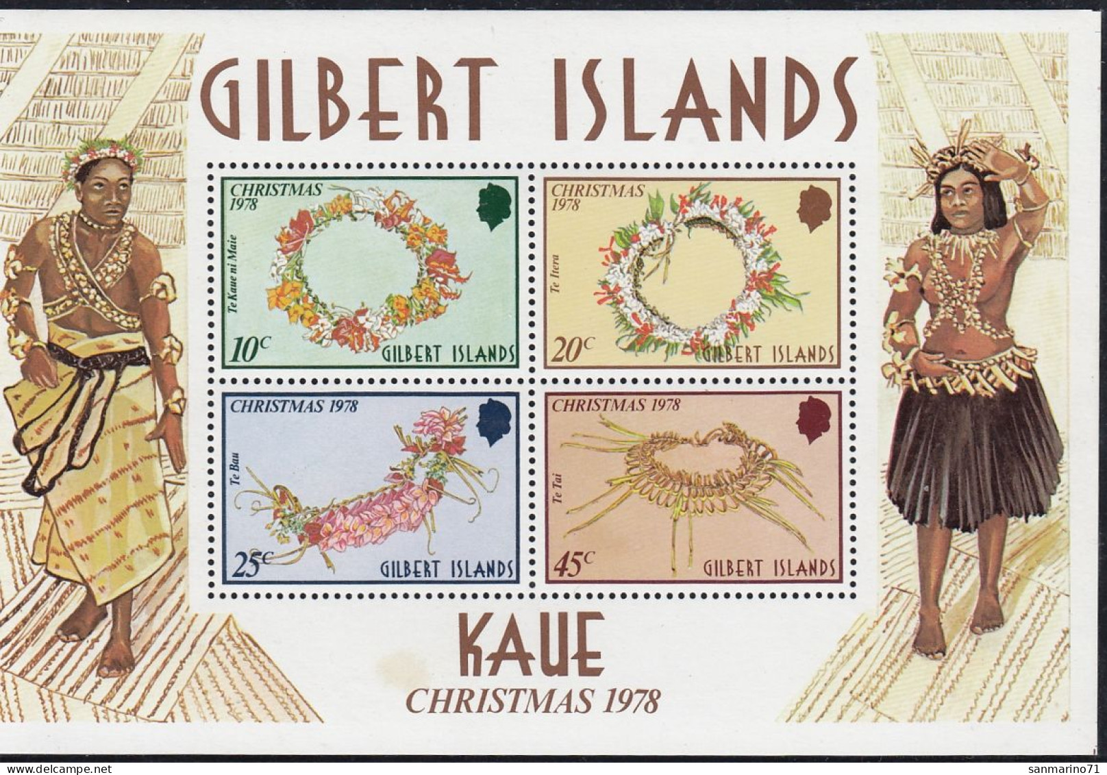 GILBERT ISLANDS Block 5,unused,Christmas 1978 (**) - Gilbert- Und Ellice-Inseln (...-1979)