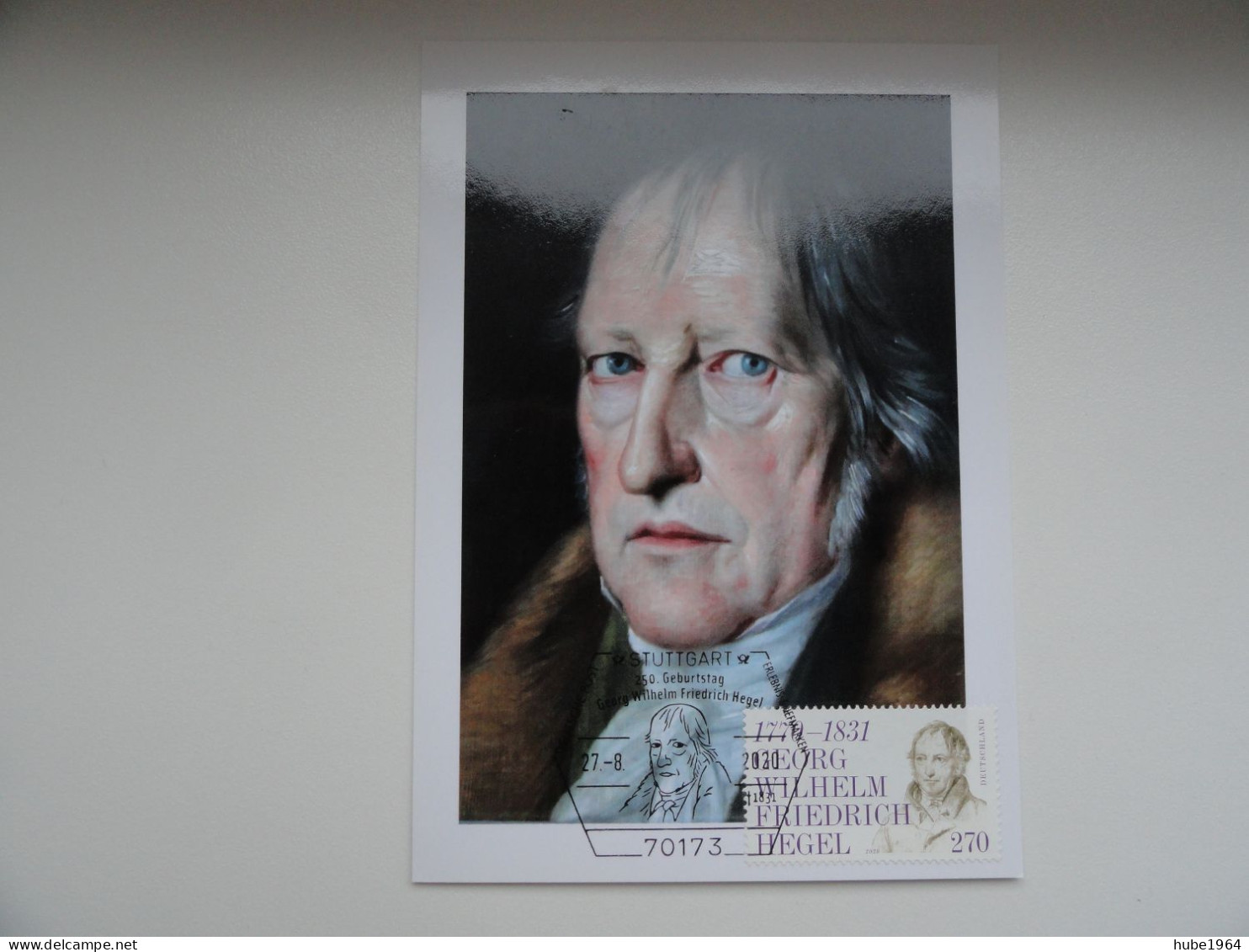 CARTE MAXIMUM CARD MAXIMUMKARTE G.W. FRIEDRICH HEGEL OSI STUTTGART  ALLEMAGNE - 2001-…