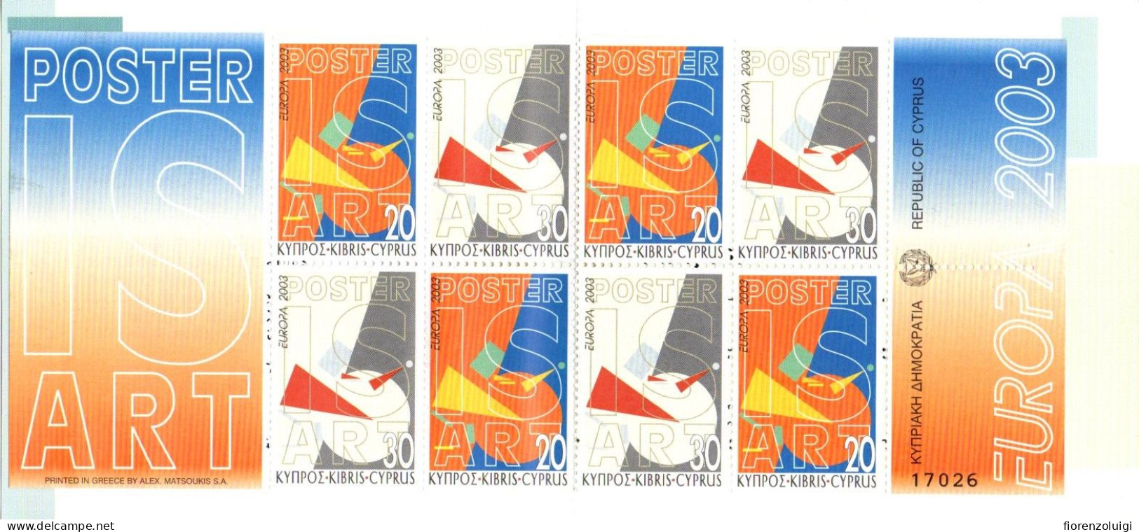 EUROPA CEPT 2003 GIRO COMPLETO LIBRETTI / BOOKLETS MNH**