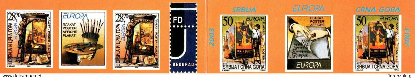 EUROPA CEPT 2003 GIRO COMPLETO LIBRETTI / BOOKLETS MNH**