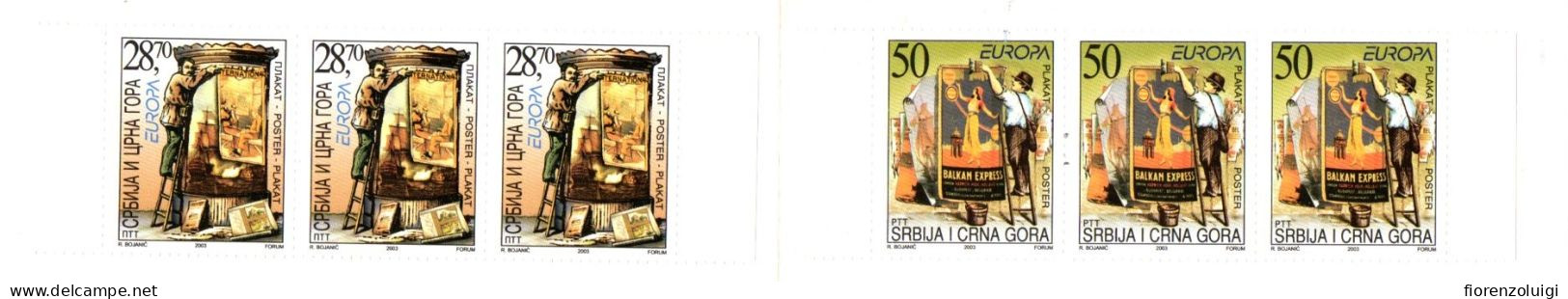 EUROPA CEPT 2003 GIRO COMPLETO LIBRETTI / BOOKLETS MNH**