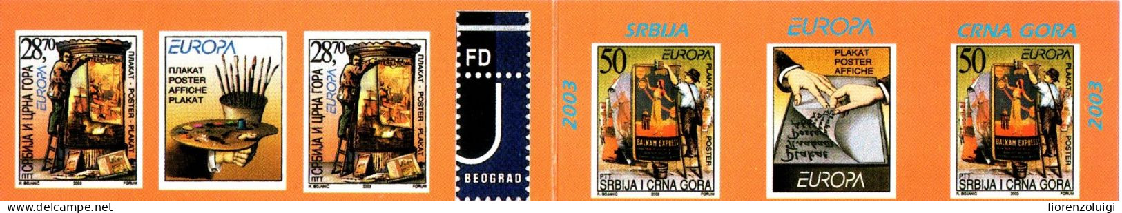 EUROPA CEPT 2003 GIRO COMPLETO LIBRETTI / BOOKLETS MNH**