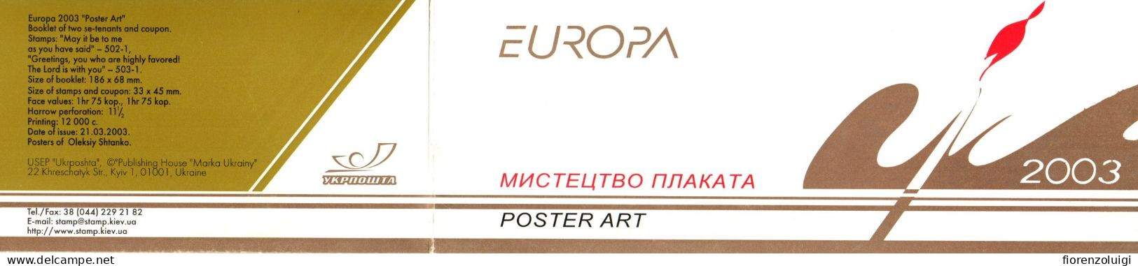 EUROPA CEPT 2003 GIRO COMPLETO LIBRETTI / BOOKLETS MNH**