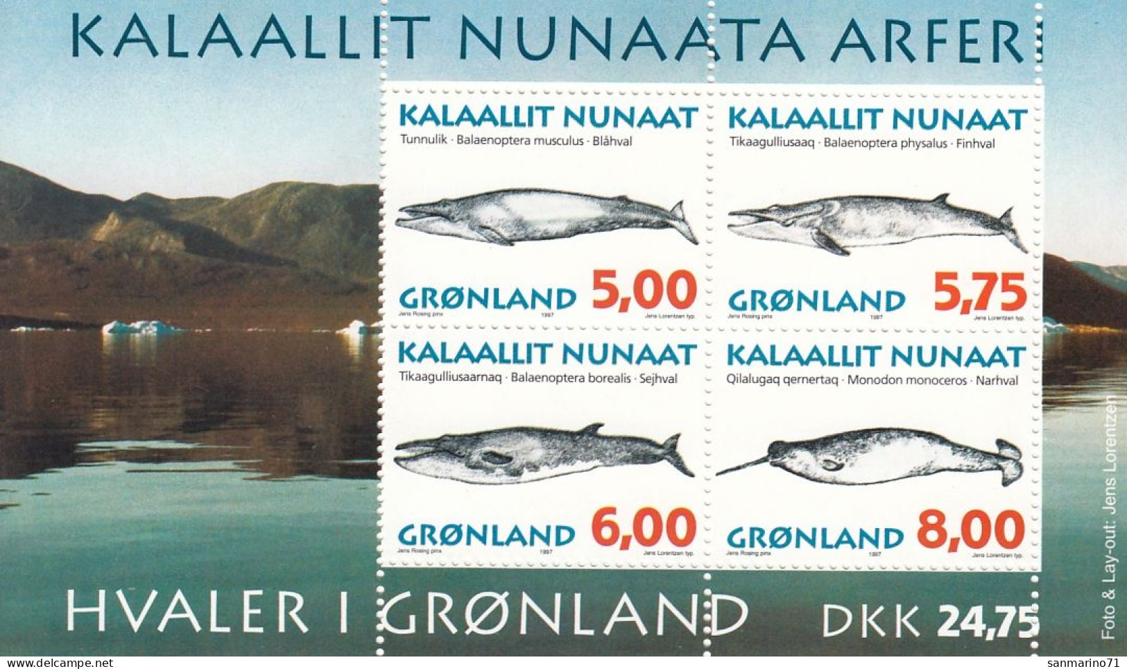 GREENLAND Block 13,unused,fishes (**) - Blocks & Sheetlets