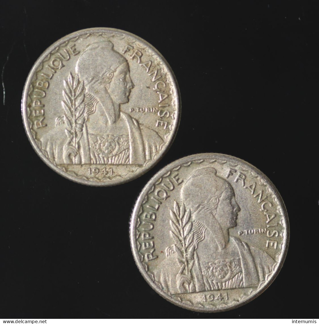 Indochine / Indochina, Lot (2) 10 Centimes : 1941-S & 1941-S - Kiloware - Münzen
