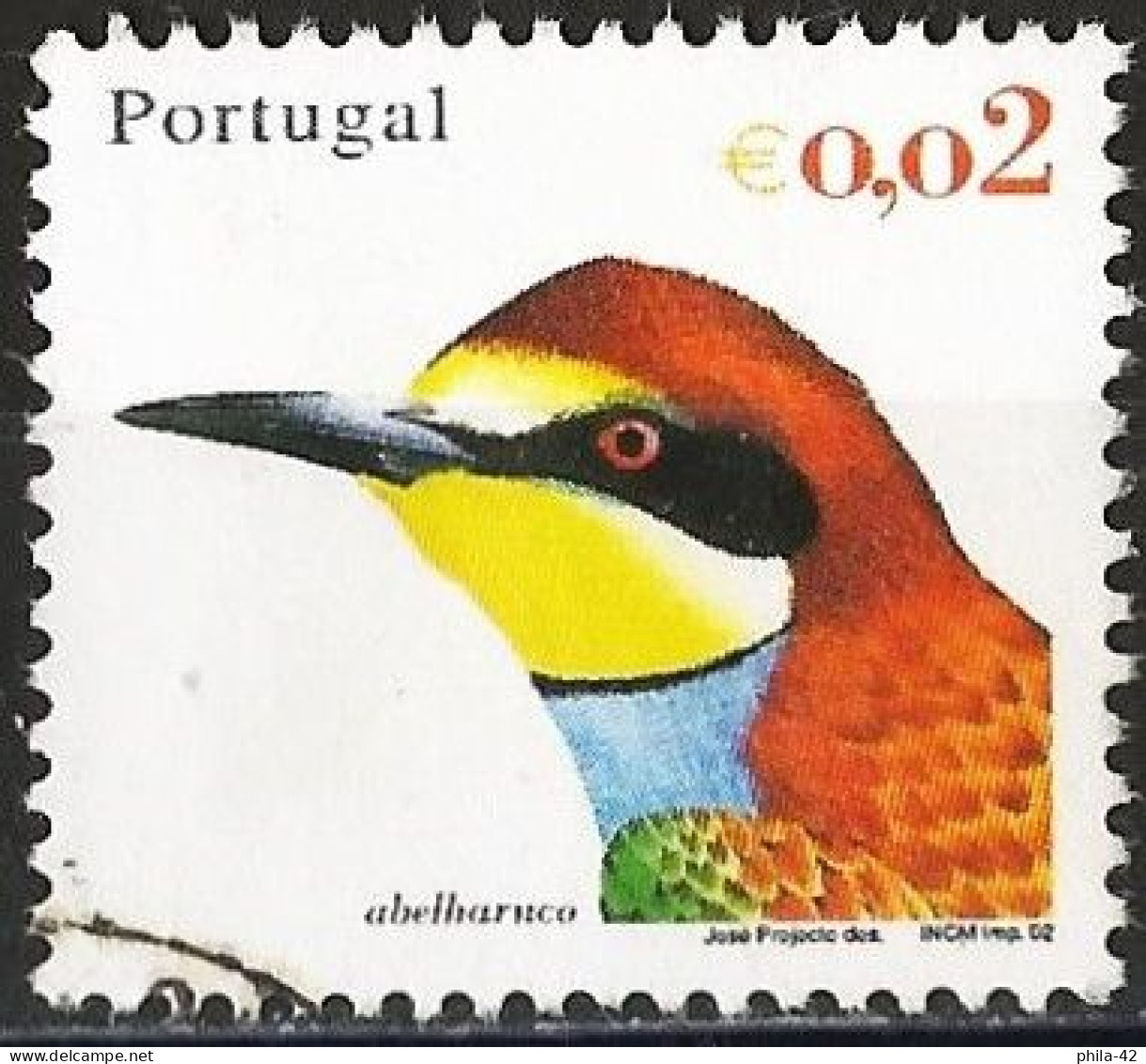 Portugal 2002 - Mi 2567 - YT 2549 ( European Bee-eater ) - Used Stamps