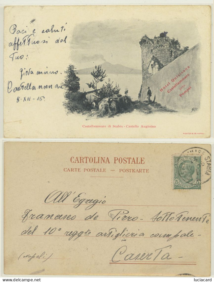 CASTELLAMMARE DI STABIA -NAPOLI -CASTELLO ANGIOINO 1916 - Castellammare Di Stabia