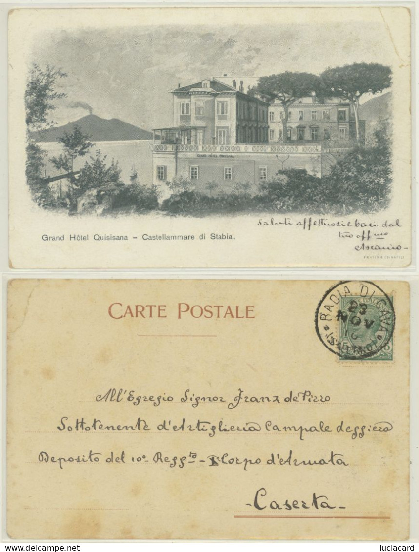 CASTELLAMMARE DI STABIA -NAPOLI -GRAND HOTEL QUISISANA 1916 - Castellammare Di Stabia