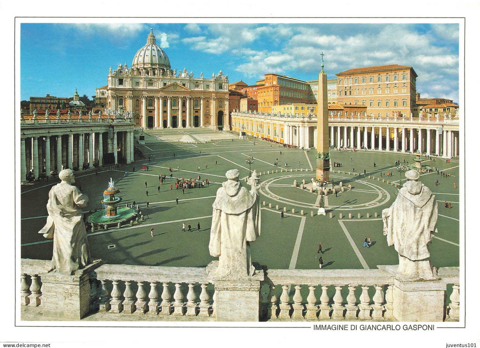 CPSM Format Spéciale-Roma-Piazza San Pietro-Beau Timbre       L2590 - San Pietro
