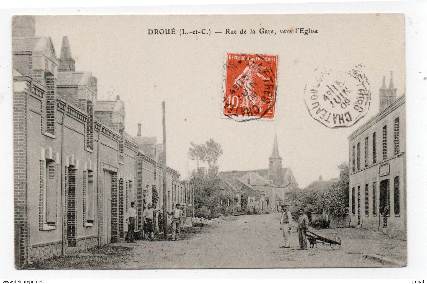 41 LOIR ET CHER - DROUE Rue De La Gare, Vers L'Eglise - Droue