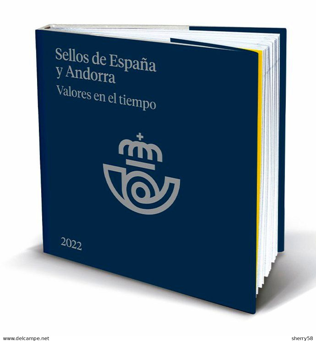 2022-AÑO COMPLETO DE ESPAÑA Y ANDORRA EN LIBRO-ÁLBUM DEL SERVICIO FILATÉLICO DE CORREOS SIN SELLOS - Años Completos