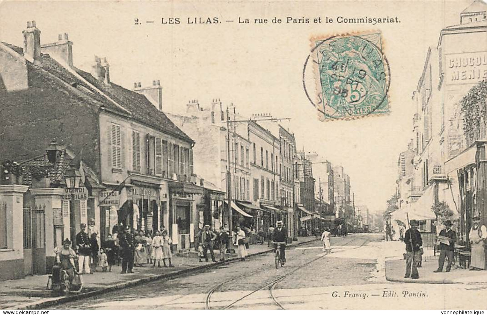 93 - SEINE SAINT DENIS - LES LILAS - La Rue De Paris Et Le Commissariat - 10595 - Les Lilas