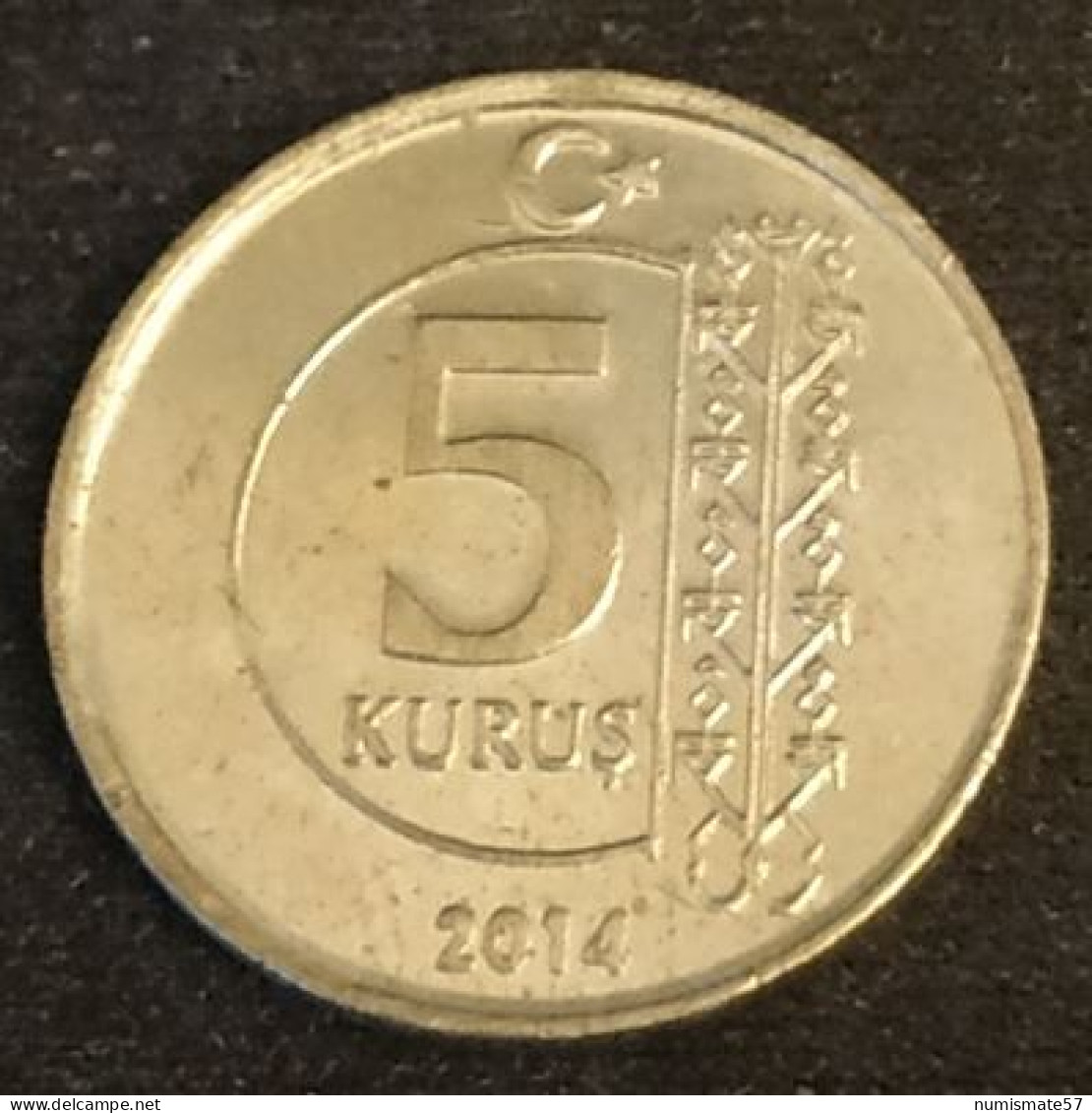 TURQUIE - TURKEY - 5 KURUS 2014 - KM 1240 - Mustafa Kemal Atatürk - Turquie