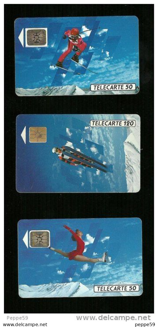 Carta Telefonica Francia - Serie 3 Pezzi Sport Invernali - Sport