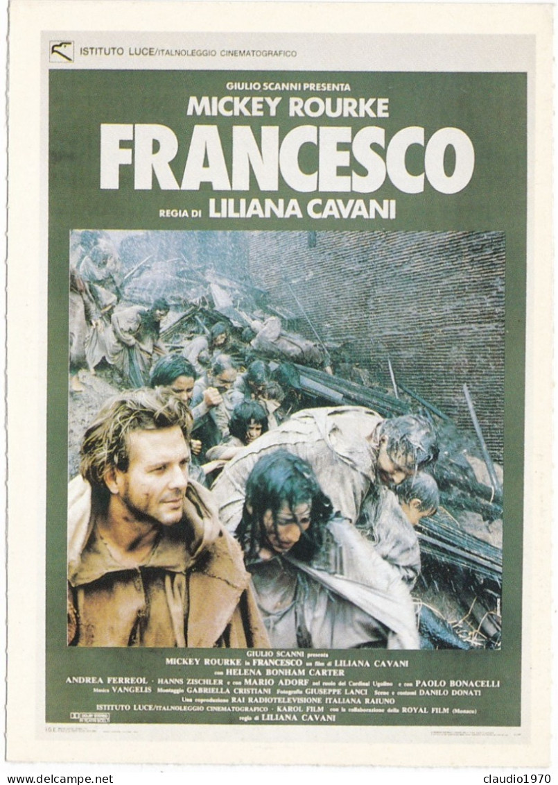 CINEMA - FRANCESCO - 1989 - PICCOLA LOCANDINA CM. 14X10 - Pubblicitari