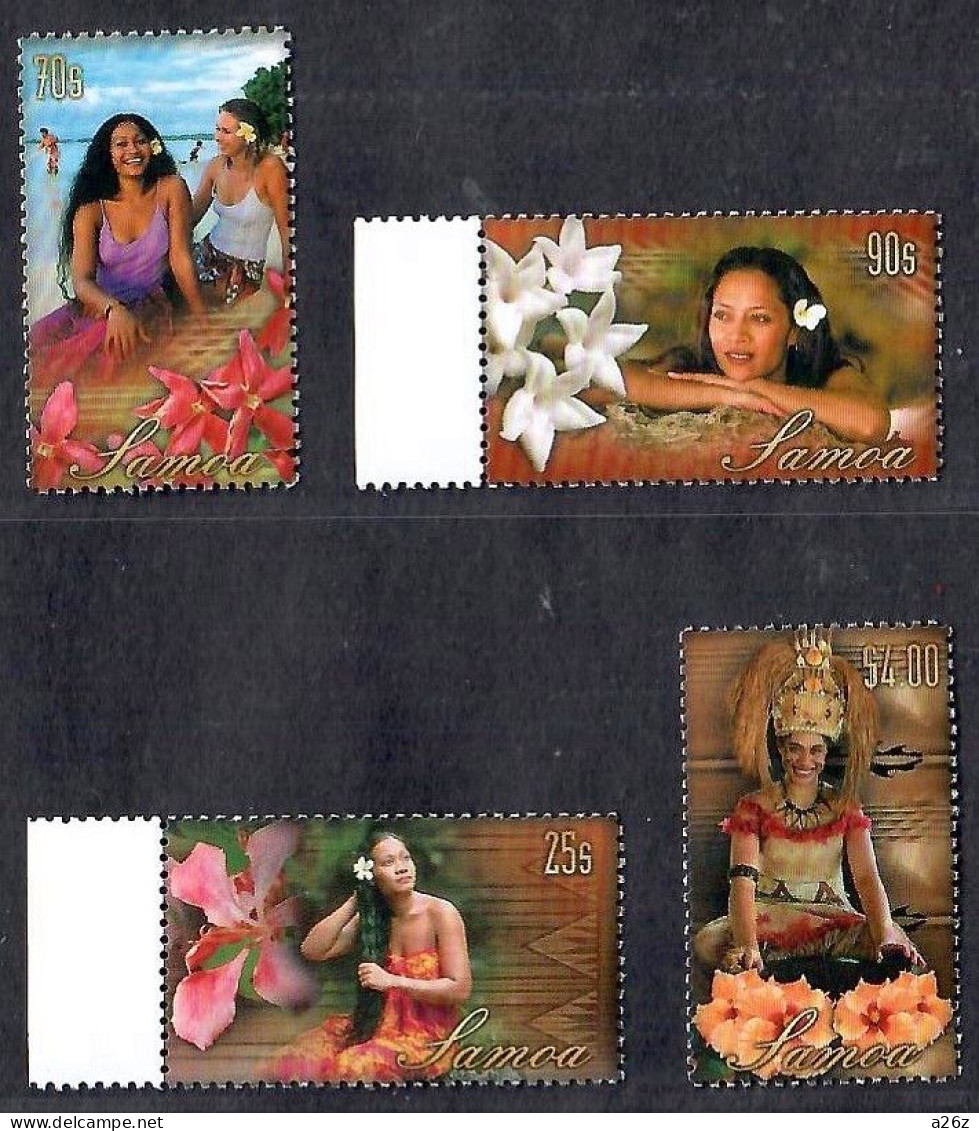 Samoa 2004 Various Women And Flowers 4V MNH - Samoa