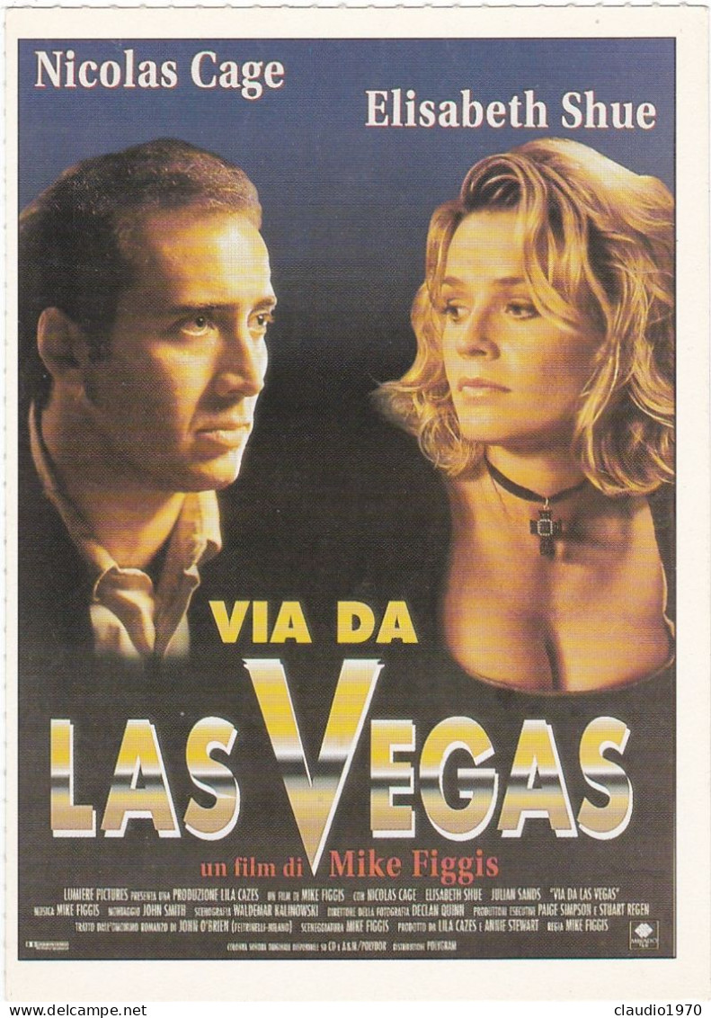 CINEMA - VIA DA LAS VEGAS - 1995 - PICCOLA LOCANDINA CM. 14X10 - Cinema Advertisement