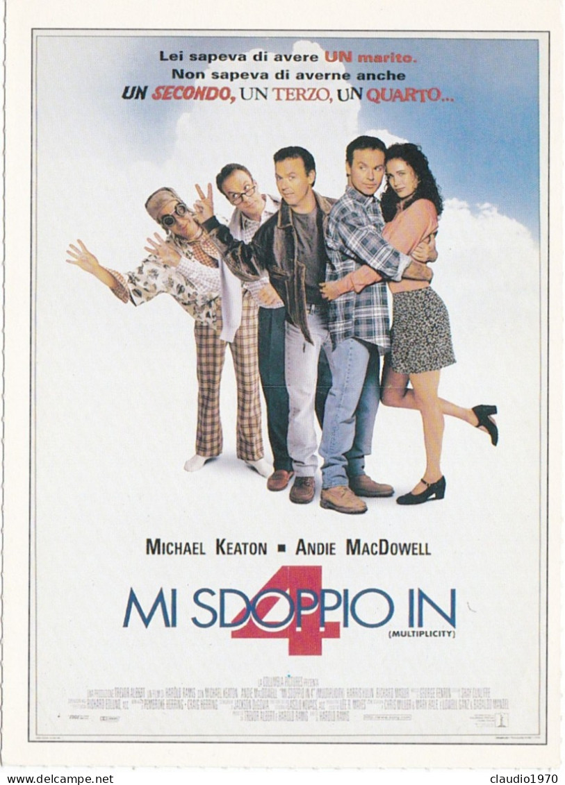 CINEMA - MI SDOPPIO IN 4 - 1996 - PICCOLA LOCANDINA CM. 14X10 - Publicité Cinématographique