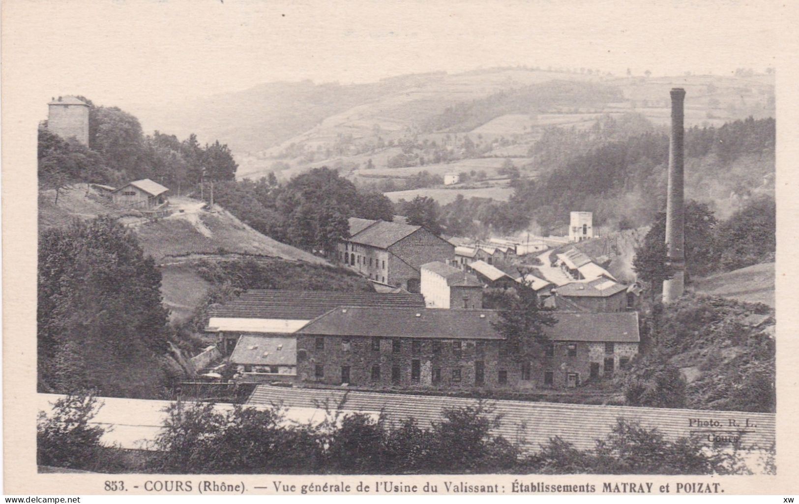 COURS-LA-VILLE -69- Vue Générale De L' Usine Valissant : Etablissement MATRAY Et POIZAT - A 17483/84 - Cours-la-Ville