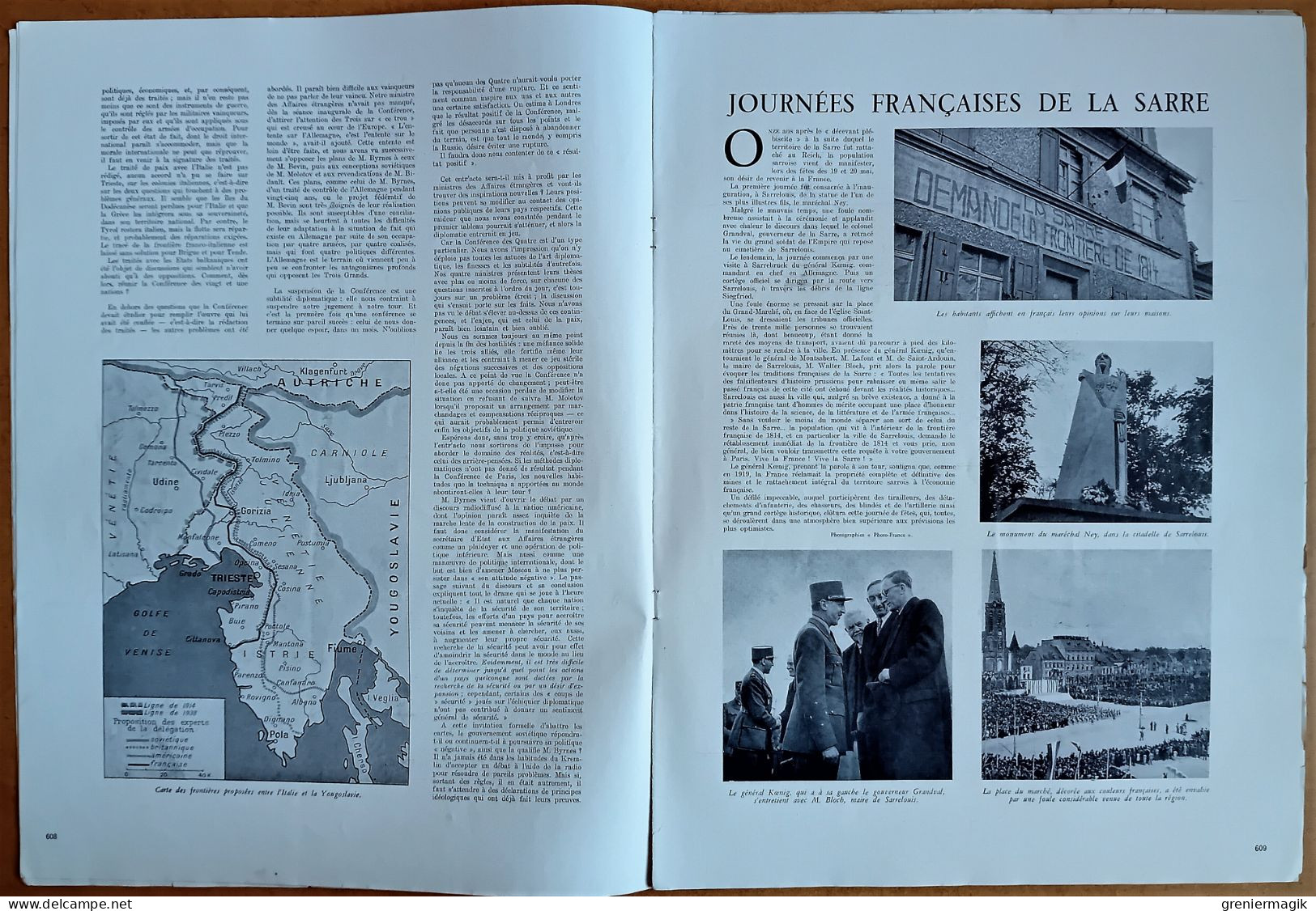 France Illustration N°35 01/06/1946 Sarre/Comédie-Française/Iran/Java/Croix Rouge/Conférence Des Quatre/Ramuz - General Issues