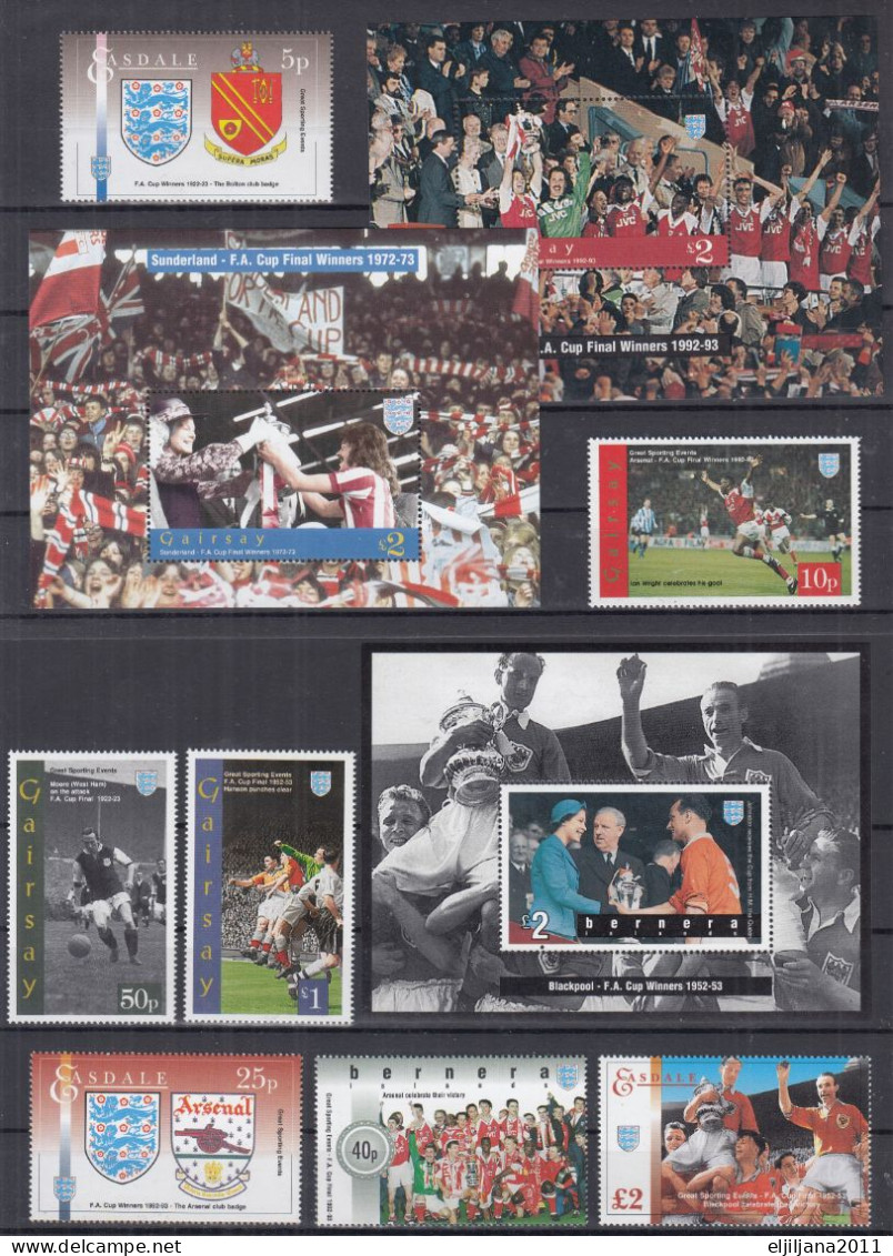 ⁕ GB 1995 UK ⁕ Football Stamp DAVAAR, GAIRSAY, EASDALE, BERNERA ⁕ Locals / Cinderella - See Scan - Local Issues
