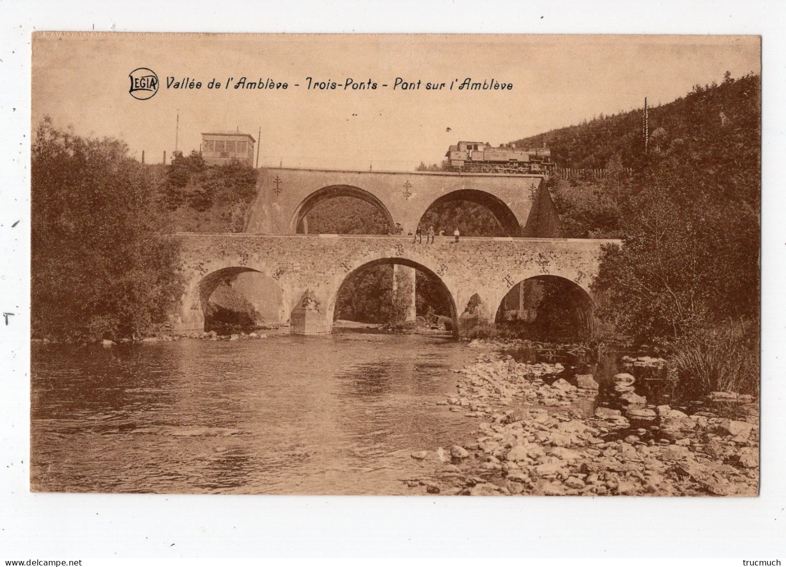 296 - TROIS - PONTS - Vallée De L'Amblève - Pont Sur L'Amblève *train*chemin De Fer* - Trois-Ponts