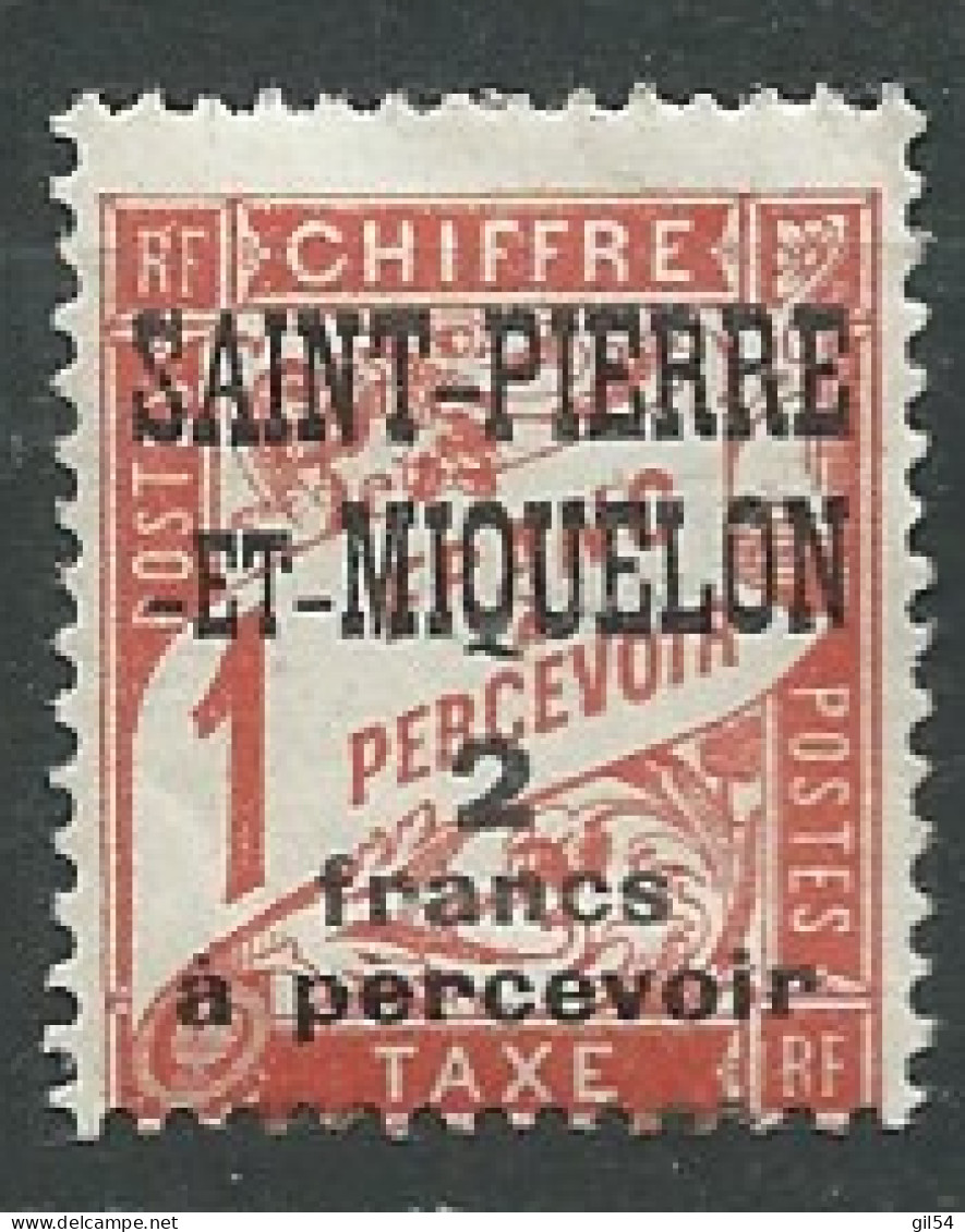 Saint Pierre Et Miquelon  Taxe  - Yvert N° 19 (*)      -  Ax 15842 - Strafport