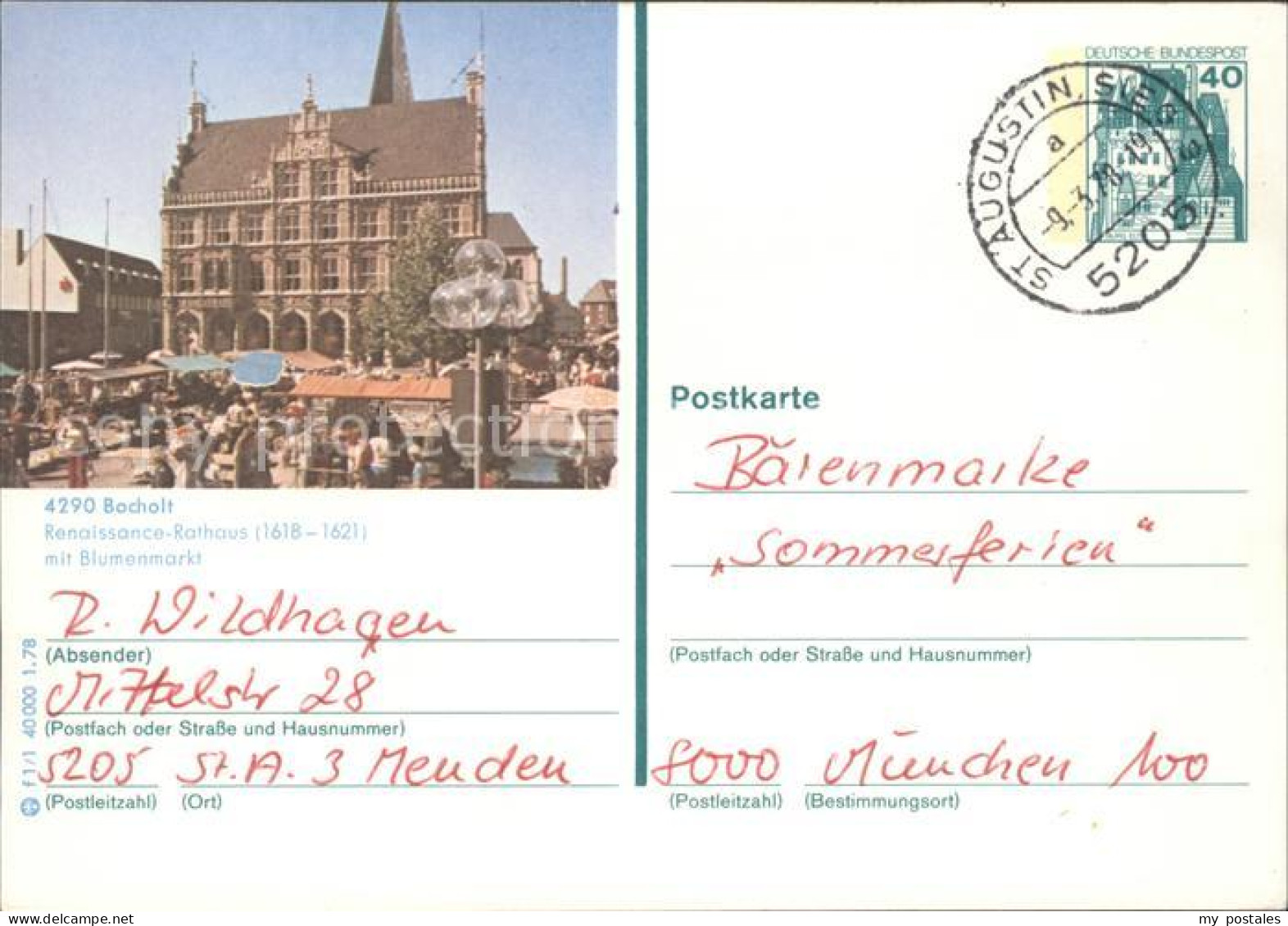 41550170 Bocholt Westfalen Renaissance Rathaus Mit Blumenuhr Bocholt - Bocholt
