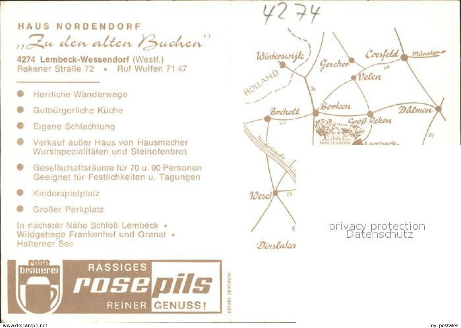 41550132 Wessendorf Haus Nordendorf Zu Den Alten Buchen Gastraeume Garten Stadtl - Stadtlohn