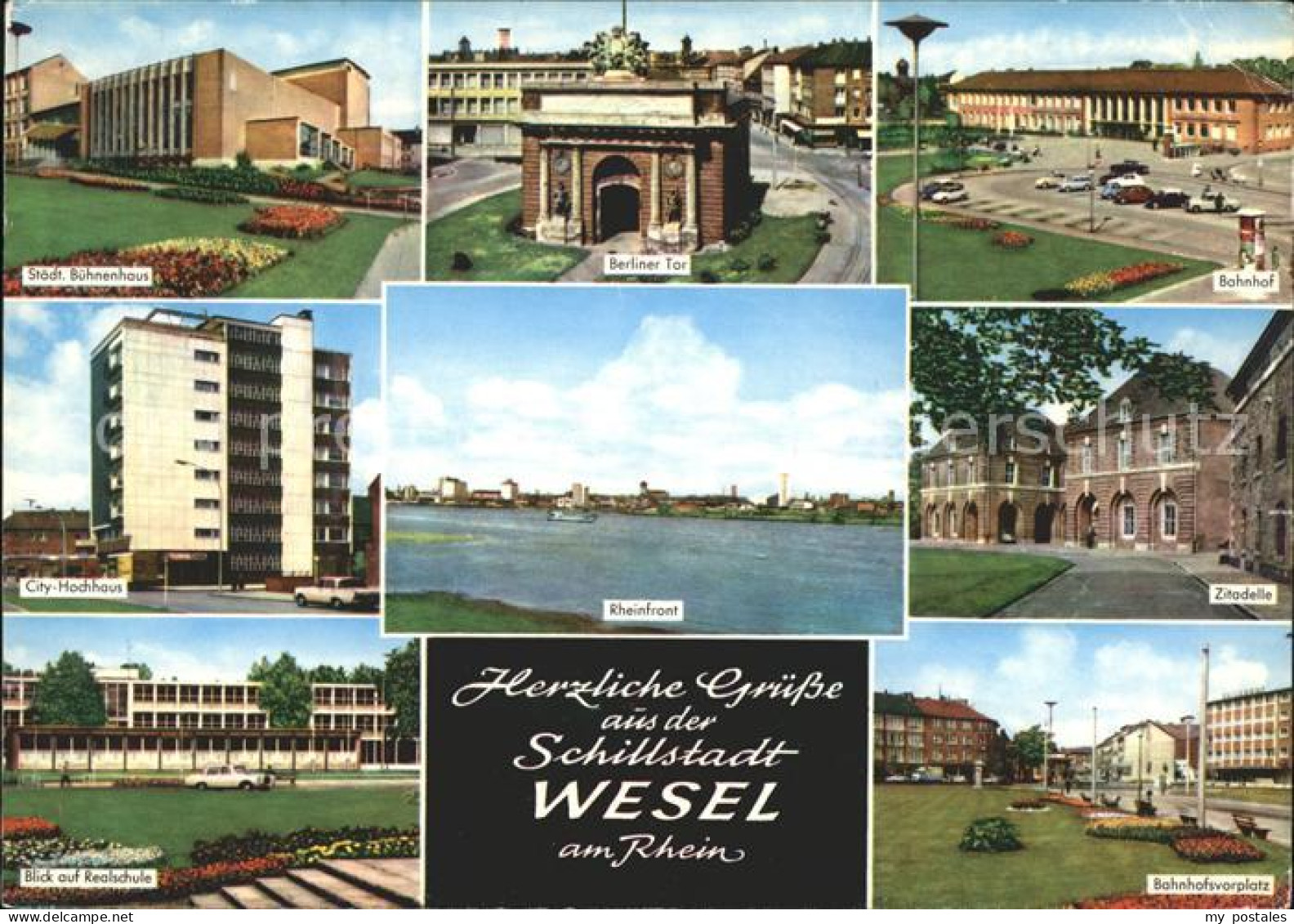 41550111 Wesel Rhein Staedt Buehnenhaus Berliner Tor Bahnhof City Hochhaus Rhein - Wesel