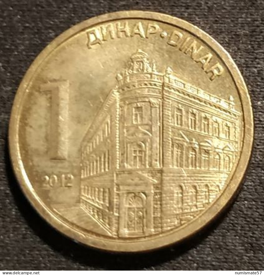 SERBIE - SERBIA - 1 DINAR 2012 - 2e Armoiries - KM 54 - Serbie