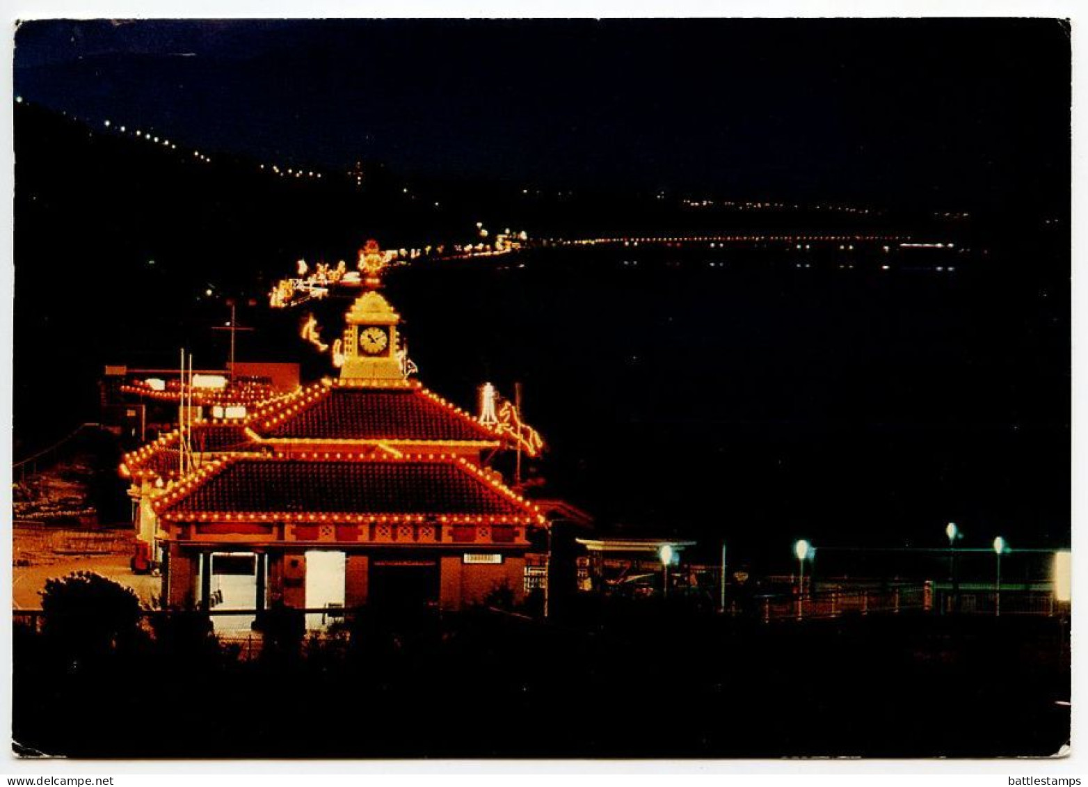 Great Britain 1983 Postcard Bournemouth - Night View Of Seafront; 20 1/2p. QEII Machin Stamp - Bournemouth (depuis 1972)