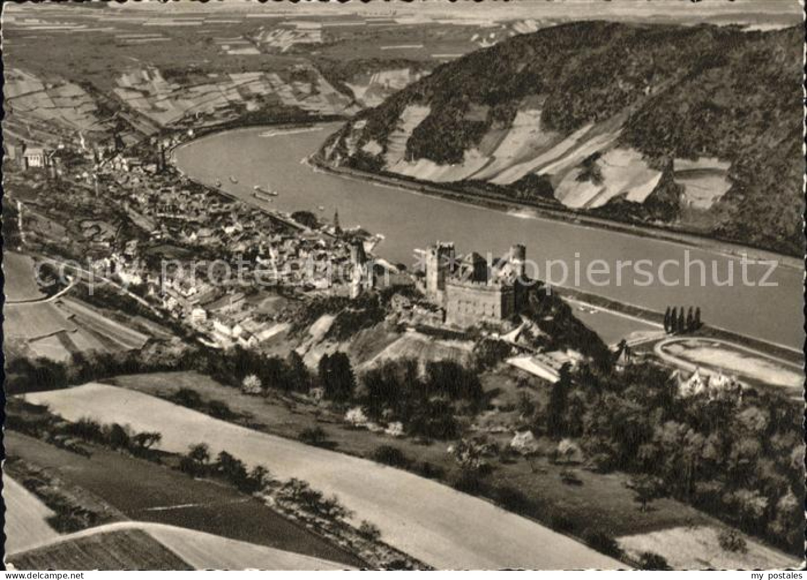 41550073 Oberwesel Rhein Fliegeraufnahme Mit Ruine Schoenberg Oberwesel - Oberwesel