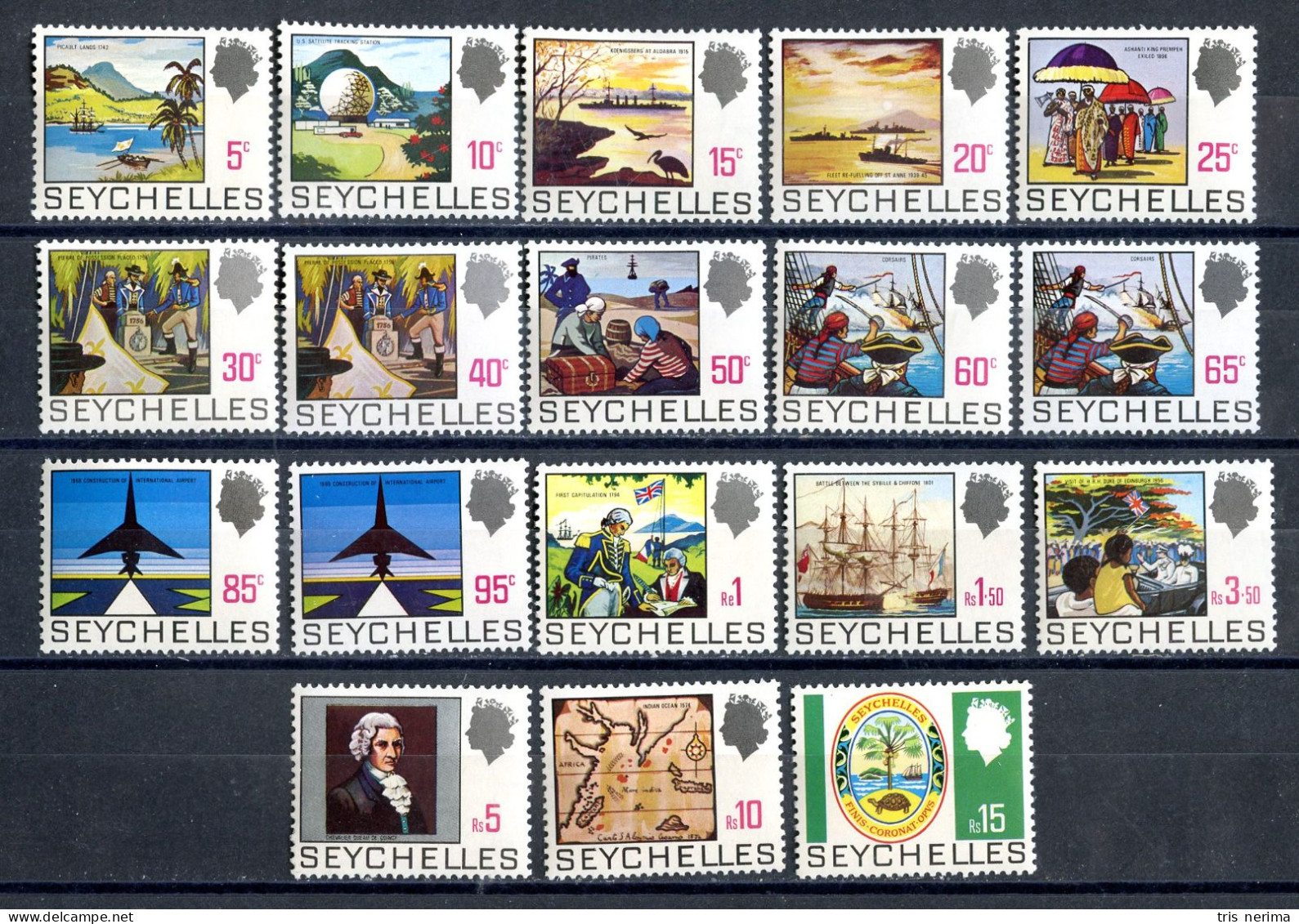 8195 BCXX 1969-72 Seychelles Scott # 247-71 MNH** Cv$40 - Seychellen (...-1976)