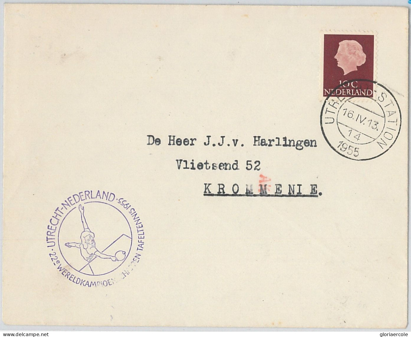 51054 - NETHERLANDS - POSTAL HISTORY - RARE POSTMARK Table Tennis 1960 Ping Pong - Tenis De Mesa