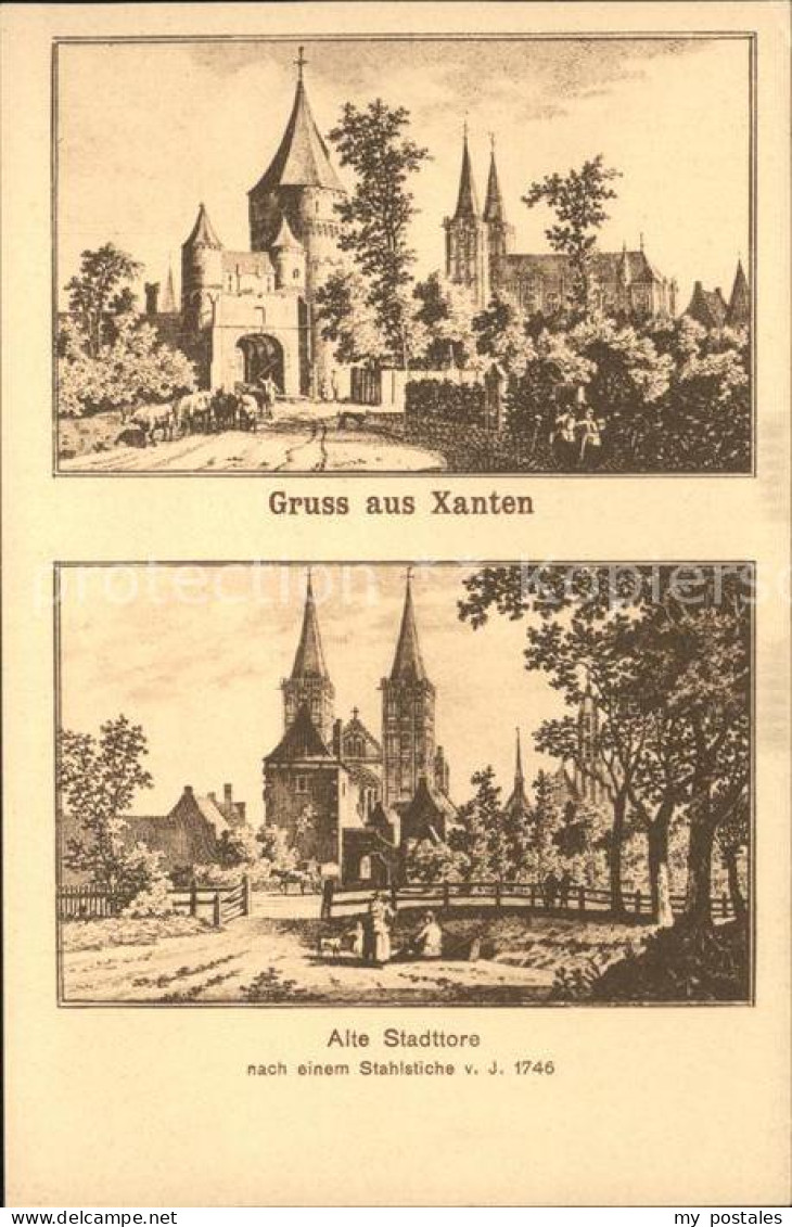 41549934 Xanten Alte Stadttore Stahlstich Xanten - Xanten