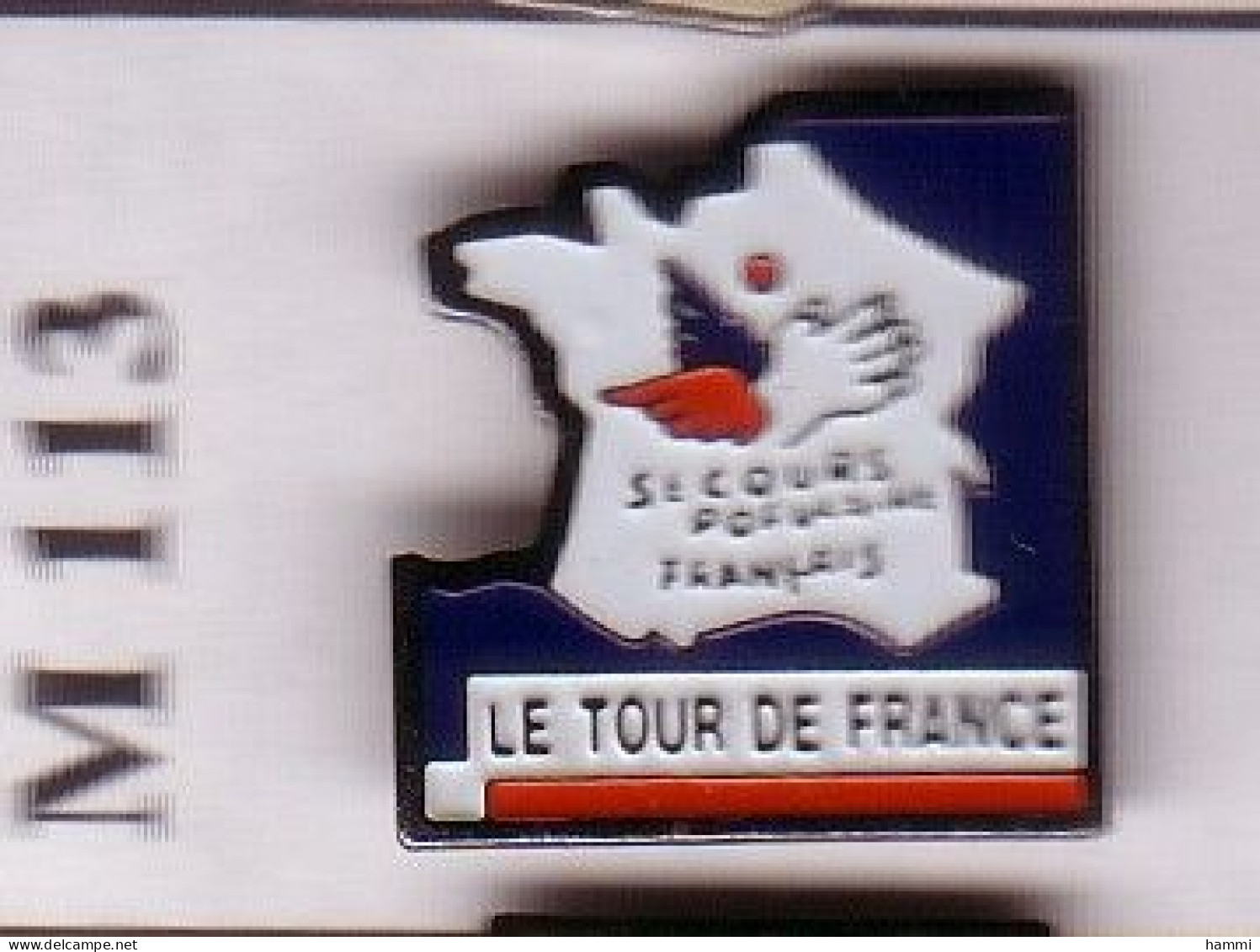 M113 Pin's Carte De France TOUR DE FRANCE SECOURS POPULAIRE Vélo Cyclisme Main Achat Immédiat - Cyclisme