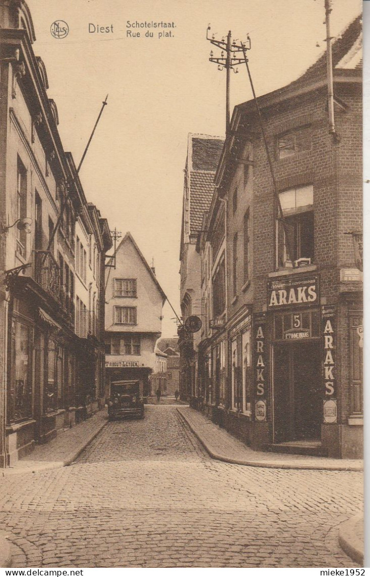 Diest , Schotelstraat ,  Rue Du Plat ,( PUB Cigarette égyptienne ARAKS - Diest