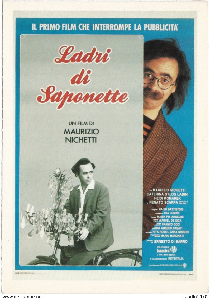 CINEMA - LADRI DI SAPONETTE - 1989 - PICCOLA LOCANDINA CM. 14X10 - Bioscoopreclame